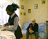  Trio avec une chaude servante black