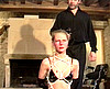  Belle blonde en lingerie humili�e en SM 
