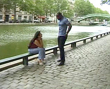 Belle inconnue dragu�e sur les quais de Seine